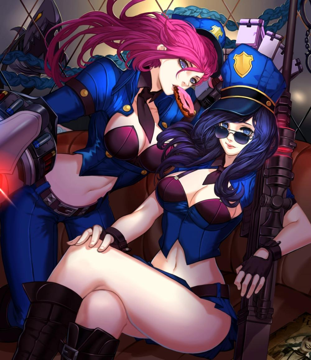 jinx-league-of-legendscaitlyn-league-of-legendsvi-league-of-legendsofficer-caitlyn