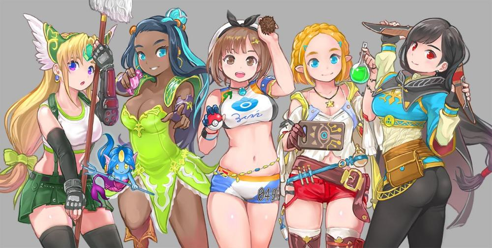 nessa-pokemonprincess-zeldareisalin-stoutriesztifa-lockhartundine-seiken-densetsu