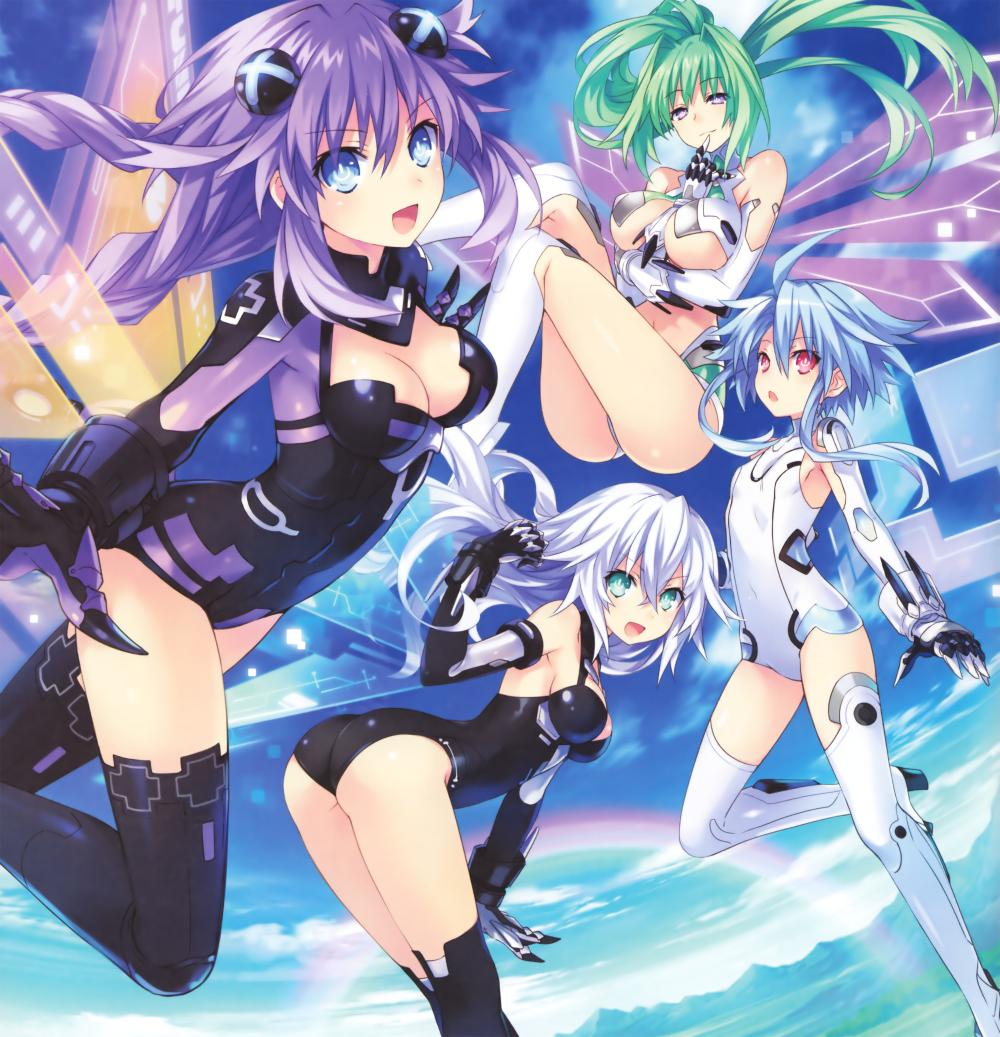 noirepurple-heartneptune-choujigen-game-neptuneblack-heartvertblancgreen-heartwhite-heart