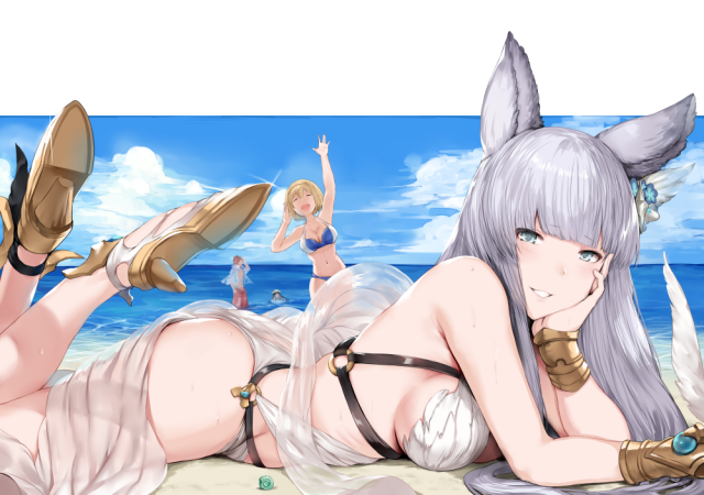 hewsgita (granblue fantasy)+korwa (granblue fantasy)+percival (granblue fantasy)