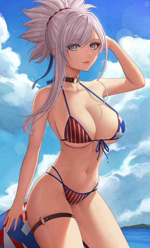 zaphnmiyamoto musashi (fate grand order)+miyamoto musashi (swimsuit berserker) (fa