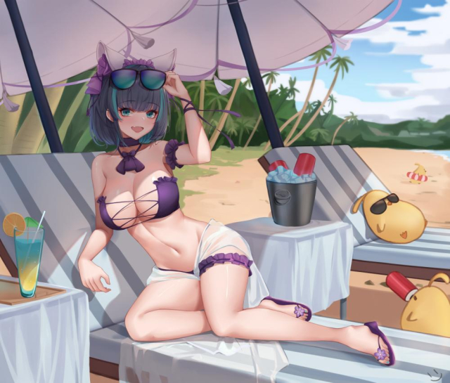 wei xiaomanjuu (azur lane)+cheshire (azur lane)+cheshire (summery date!) (azur lane)30ead67586a3227