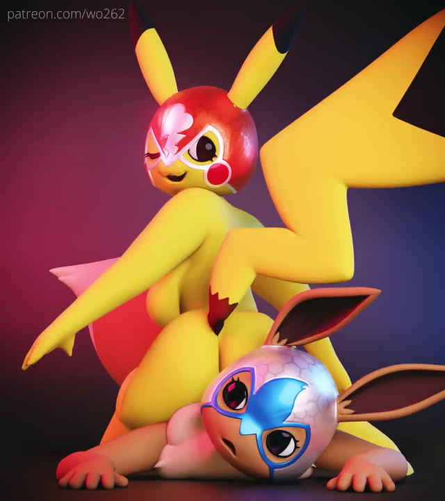 wo262eevee+original character+pikachu+pikachu libre095ae001b86e3df94b066efc7b64cfd4