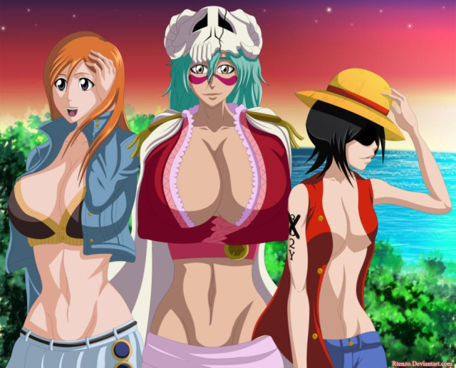 anonymousnami (one piece)+monkey d luffy+kuchiki rukia+inoue orihime+boa hancock+nelliel tu odelschwanck86fa7d076767b1e0e021f6