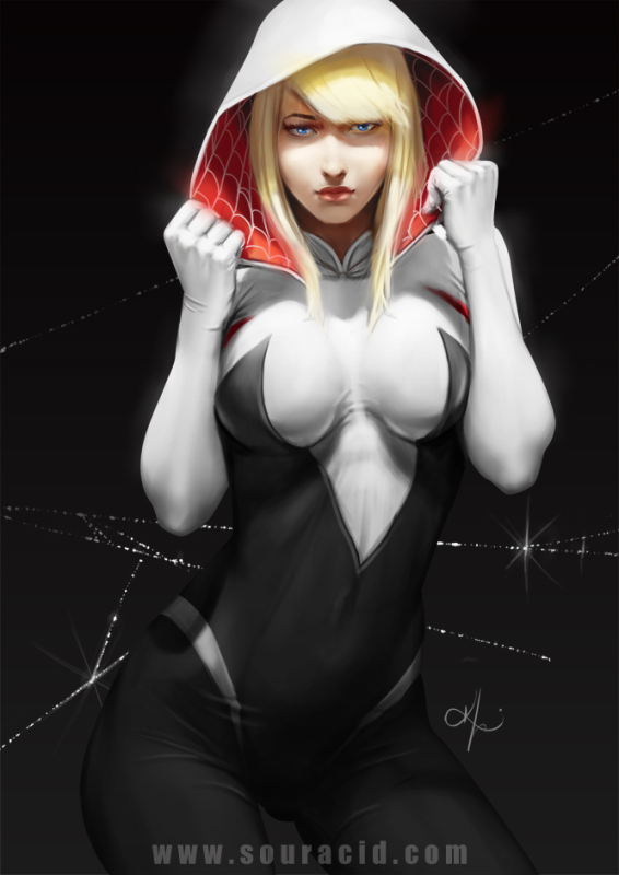 souracid (artist)gwen stacy+spider-gwen9c9d68989f11cdaa98c1fed2a61a7fa0