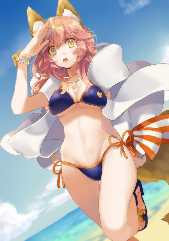 hino hinakotamamo (fate) (all)+tamamo no mae (swimsuit lancer) (fate)31537ee18262184d32b56d735b4712f5