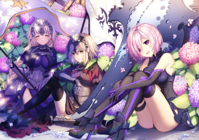 rosuurijeanne d'arc (fate) (all)+mash kyrielight+jeanne d'arc (alter) (fate)+jeanne d'arc (f