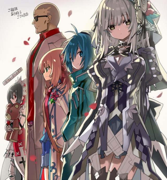 shino (eefy)ryuzu (clockwork planet)+marie bell breguet+anchor (clockwork planet)+