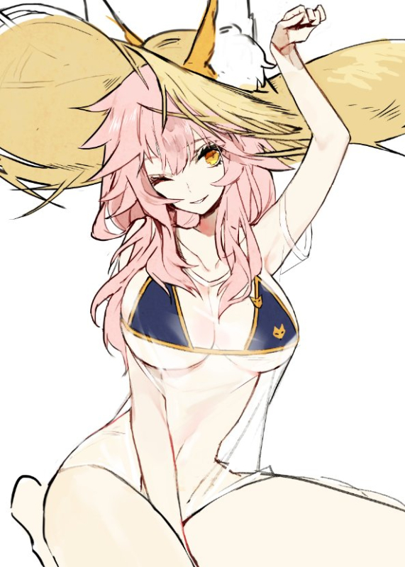 mo (mocopo)tamamo (fate) (all)+tamamo no mae (swimsuit lancer) (fate)c3926ec36b7acdd629af69cbd14c75