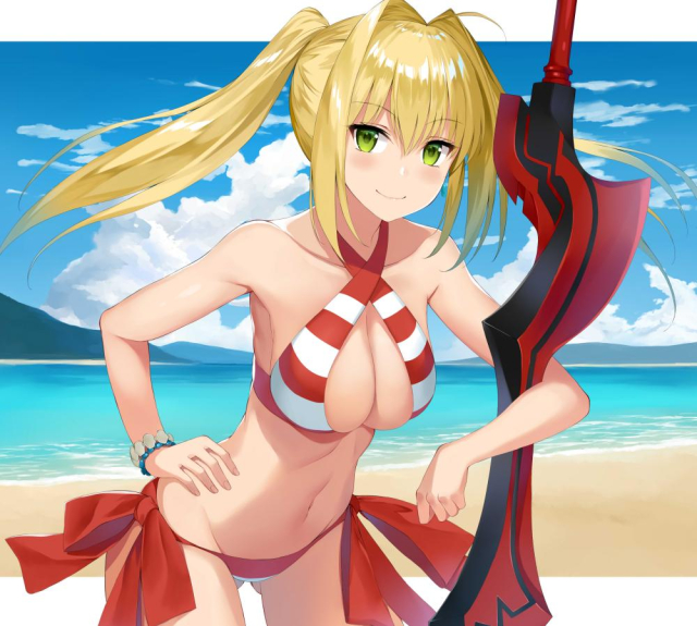 asato (fadeless)nero claudius (fate) (all)+nero claudius (swimsuit caster) (fate)ced2