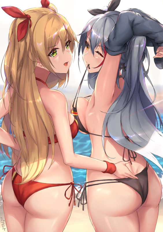 parfaitlateprinz eugen (azur lane)+prinz eugen (unfading smile) (azur lane)+admira