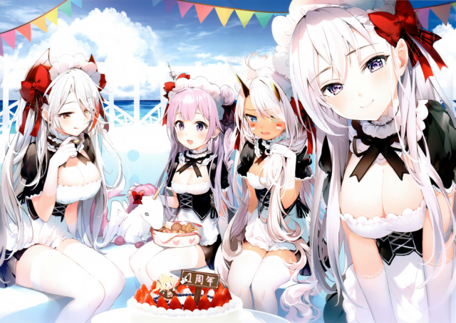 umibouzu (niito)prinz eugen (azur lane)+belfast (azur lane)+unicorn (azur lane)+indiana