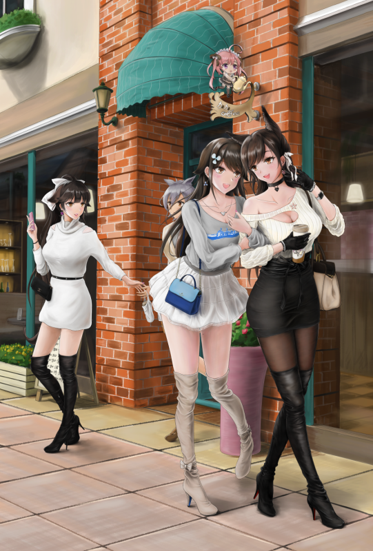 maidigouatago (azur lane)+takao (azur lane)+saratoga (azur lane)+choukai (azur lane)+maya (azur lane)