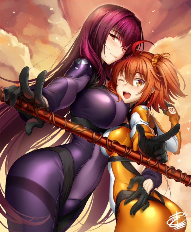 okitakungscathach (fate) (all)+scathach (fate)+fujimaru ritsuka (female)4e647904b70ba32758c481974b638a