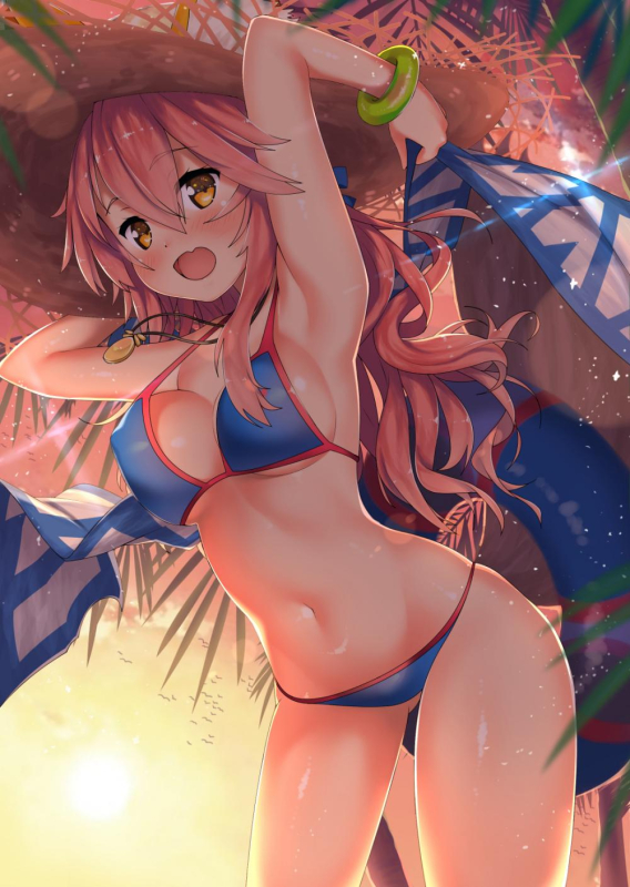 kawai (purplrpouni)tamamo (fate) (all)+tamamo no mae (swimsuit lancer) (fate)b2eb47d1a733