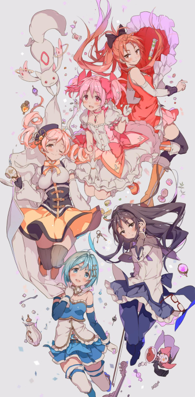 hoshii hisaakemi homura+kaname madoka+sakura kyouko+miki sayaka+tomoe mami+kyuubee+charlotte (madoka magica)f9