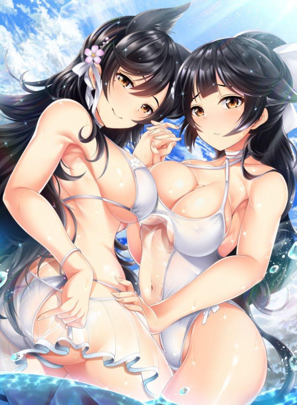 garanaatago (azur lane)+takao (azur lane)+atago (midsummer march) (azur lane)+taka