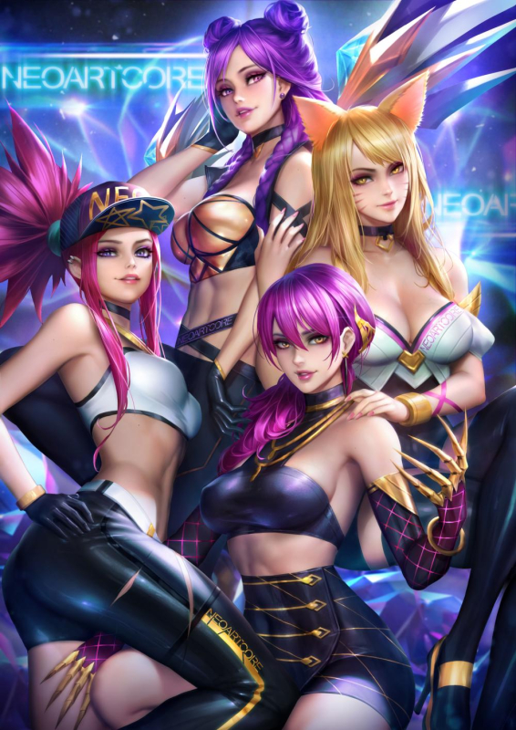 nudtawut thongmaiahri+akali (league of legends)+evelynn (league of legends)+k da akali+k da ah