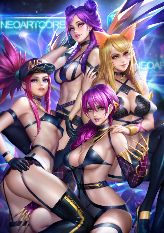 nudtawut thongmaiahri+akali (league of legends)+evelynn (league of legends)+k da akali+k da ah