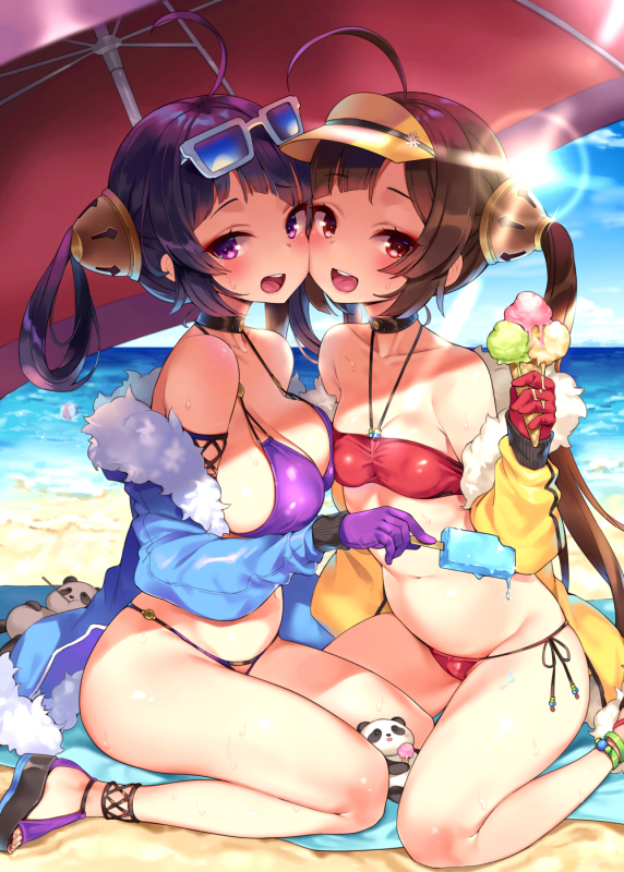 hym9594ping hai (azur lane)+ning hai (azur lane)+ping hai (merry summer)
