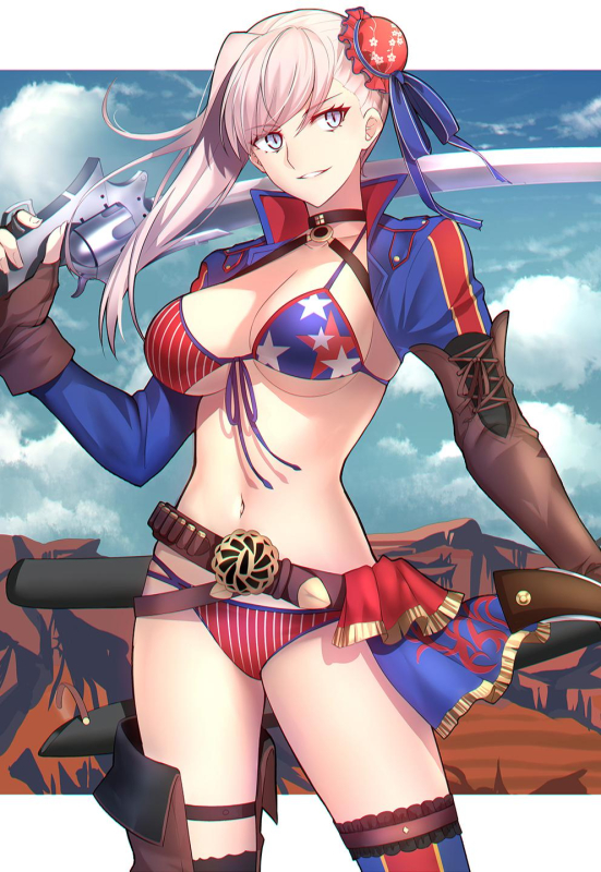 shigurumiyamoto musashi (fate grand order)+miyamoto musashi (swimsuit berserker)