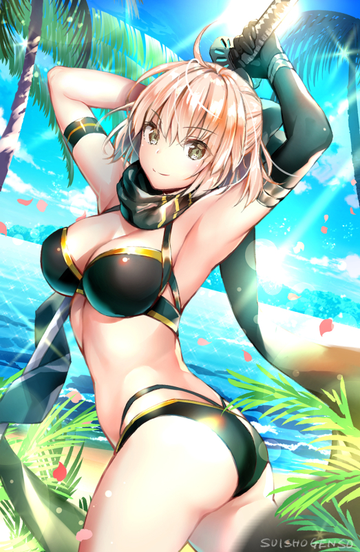 suishougensouokita souji (fate) (all)+okita souji (swimsuit assassin) (fate)7ddc8cad65c8bc