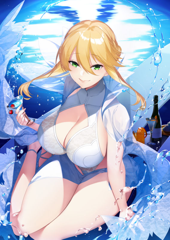 hamada pochiwoartoria pendragon (all)+artoria pendragon (swimsuit ruler) (fate)daf6a72d