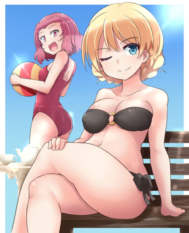kitayama miukidarjeeling (girls und panzer)+rosehip (girls und panzer)bb390e54d5597760c0b41c172902f1