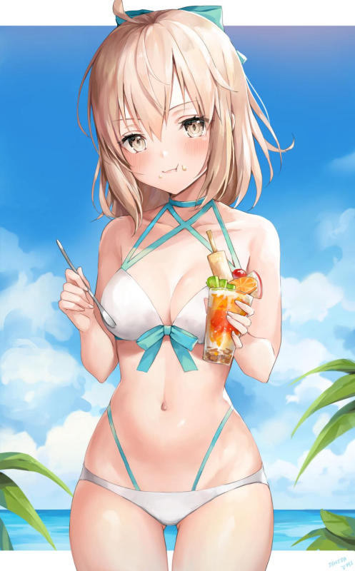 ishida umiokita souji (fate) (all)+okita souji (swimsuit assassin) (fate)a6898d445fb22ba901e2