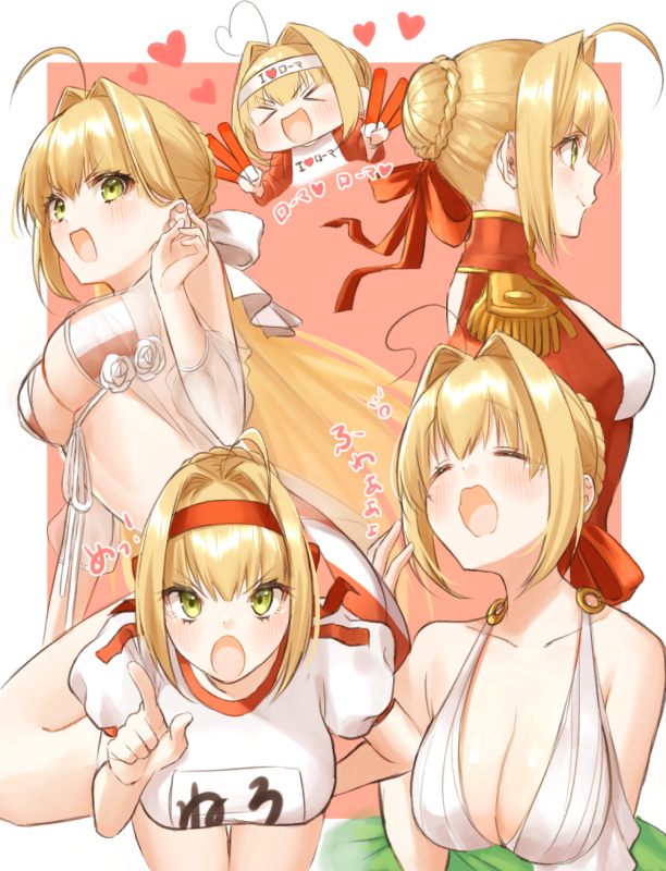 yayoi makanero claudius (fate) (all)+nero claudius (fate)+nero claudius (swims