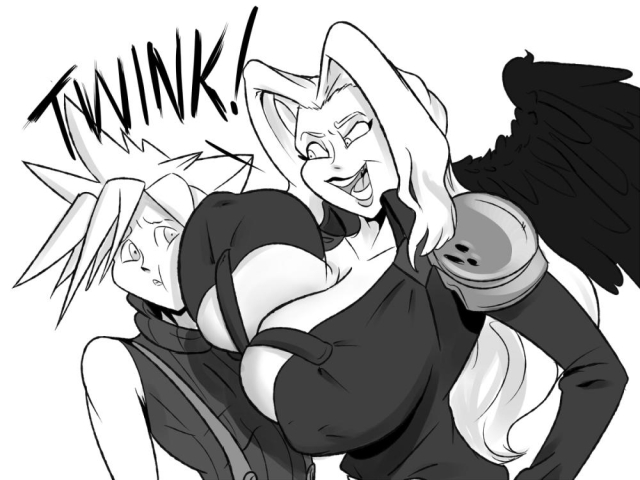 cloud strife+sephiroth