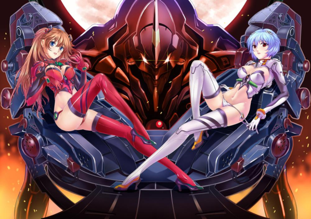 ayanami rei+shikinami asuka langley+eva 01