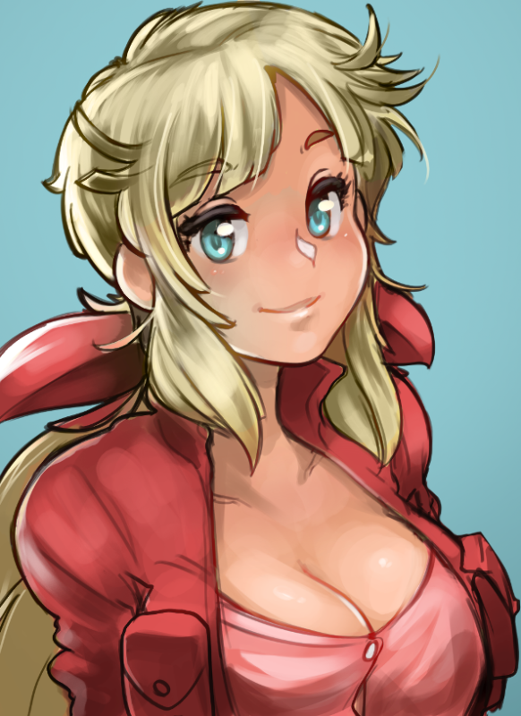 aerith gainsborough+yomi (senran kagura)