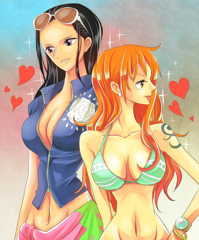 nami (one piece)+nico robin