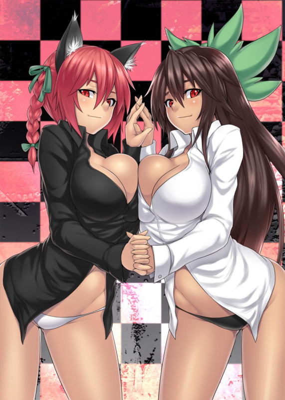 reiuji utsuho+kaenbyou rin