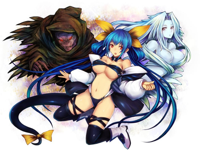 dizzy+necro (guilty gear)+undine (guilty gear)+undine