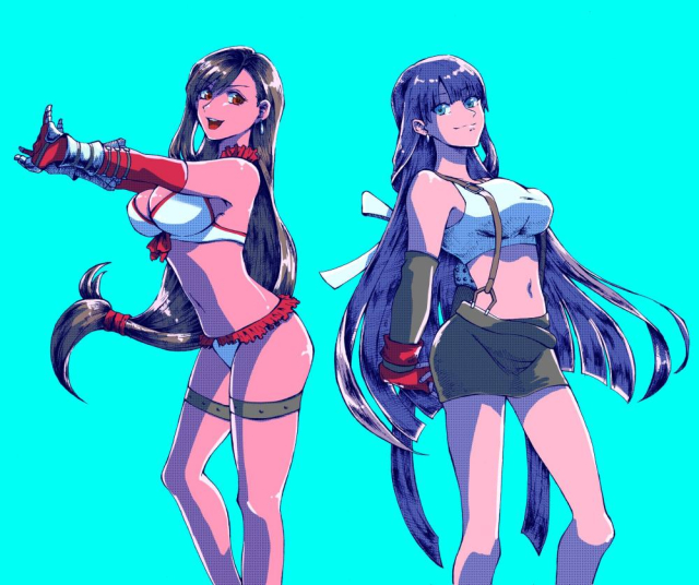 martha (fate)+martha (swimsuit ruler) (fate)+tifa lockhart