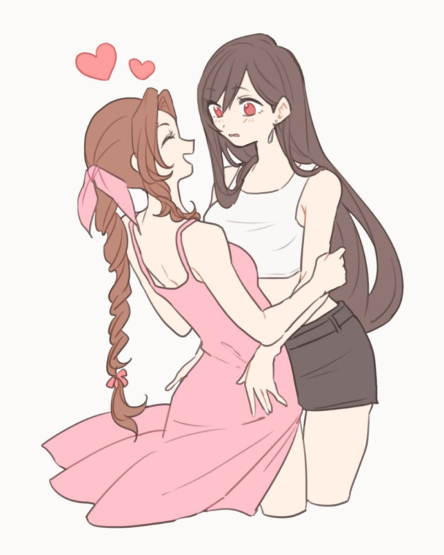 aerith gainsborough+tifa lockhart