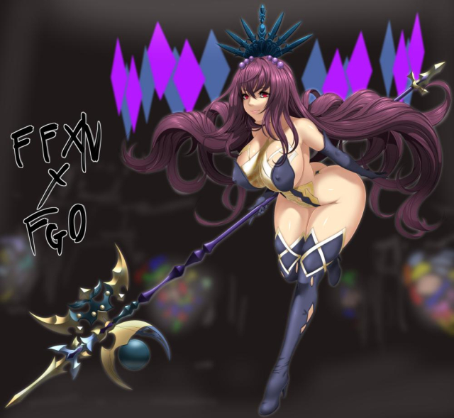 scathach (fate)+scathach (fate) (all)+scathach (final fantasy xiv)