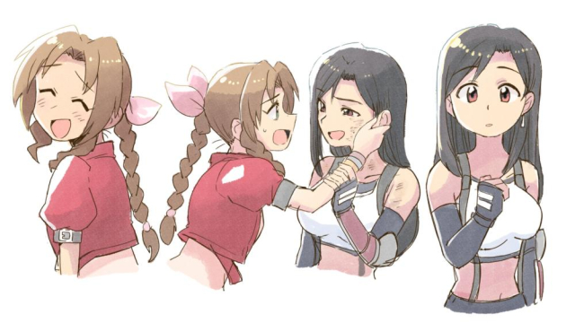 aerith gainsborough+tifa lockhart