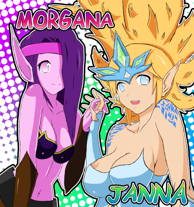 janna windforce+morgana (league of legends)