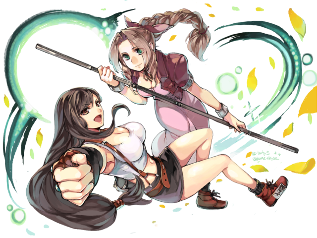 aerith gainsborough+tifa lockhart