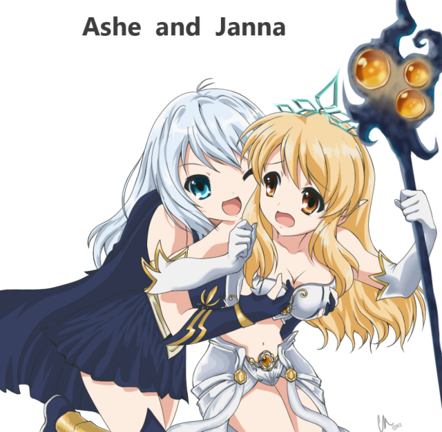 ashe (league of legends)+janna windforce