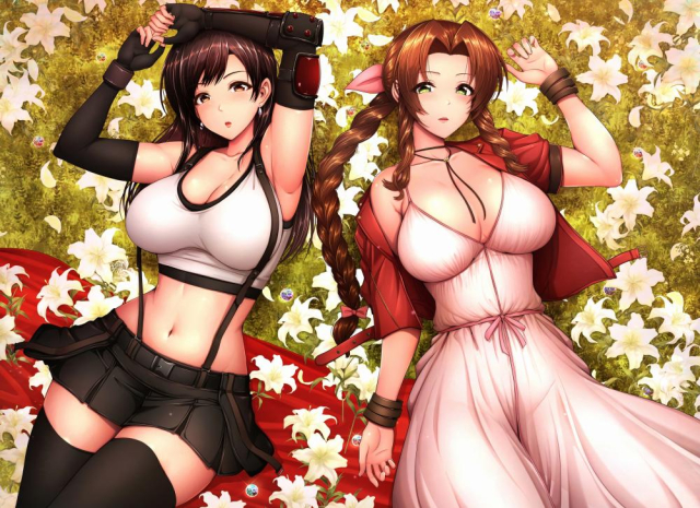 aerith gainsborough+tifa lockhart