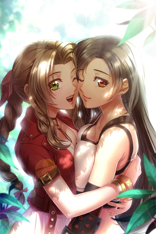 aerith gainsborough+tifa lockhart