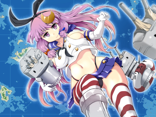 patchouli knowledge+shimakaz- destroyer+rensouho-chan