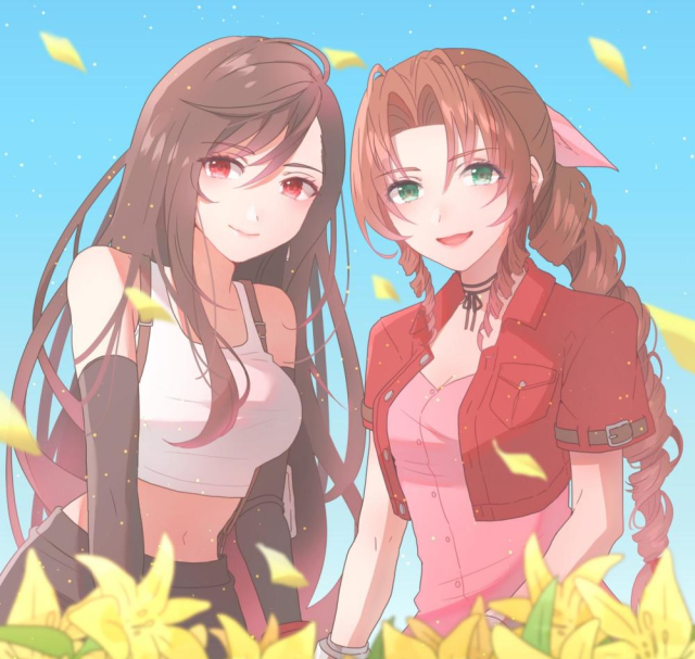 aerith gainsborough+tifa lockhart