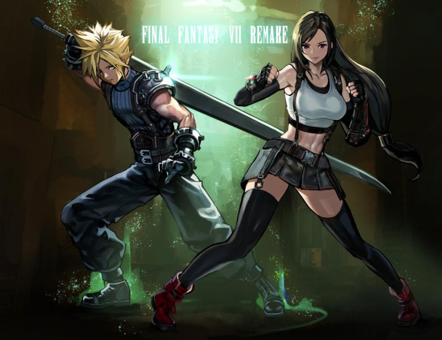 cloud strife+tifa lockhart