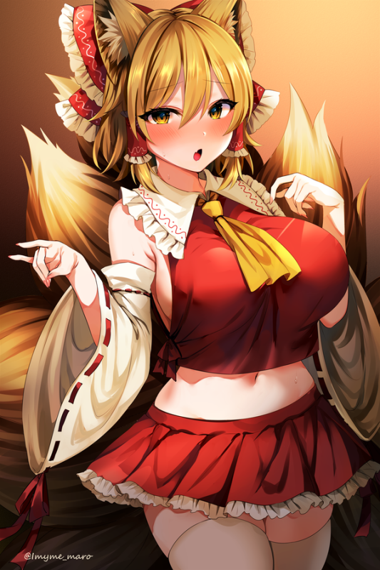 ran yakumo+reimu hakurei