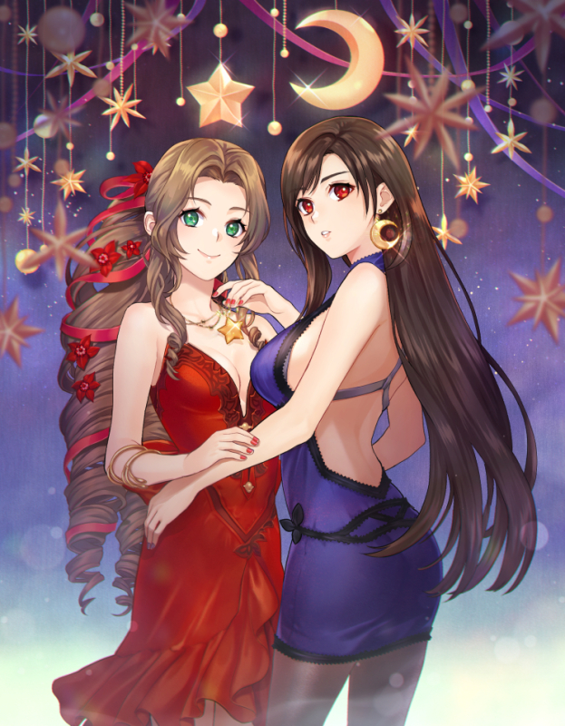 aerith gainsborough+tifa lockhart